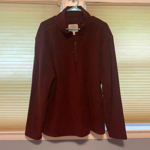 St John’s Bay Fleece Quarter Zip (Burgundy, L)